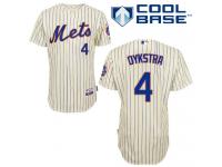 Cream Lenny Dykstra Men #4 Majestic MLB New York Mets Cool Base Home Jersey