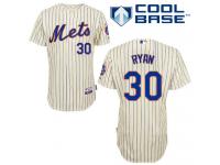 Cream Nolan Ryan Men #30 Majestic MLB New York Mets Cool Base Home Jersey