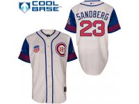 Cream Ryne Sandberg Men #23 Majestic MLB Chicago Cubs 1942 Turn Back The Clock Jersey