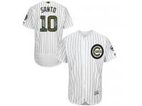 Cubs #10 Ron Santo White (Blue Strip) Flexbase Authentic Collection 2016 Memorial Day Stitched Baseball Jersey