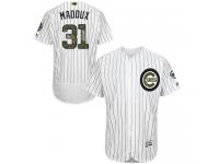 Cubs #31 Greg Maddux White (Blue Strip) Flexbase Authentic Collection 2016 Memorial Day Stitched Baseball Jersey