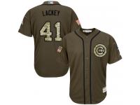 Cubs #41 John Lackey Green Salute to Service Stitched Baseball Jersey