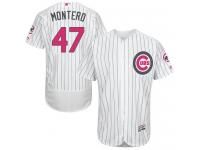 Cubs #47 Miguel Montero White (Blue Strip) Flexbase Authentic Collection 2016 Mother Day Stitched Baseball Jersey