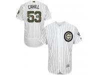 Cubs #53 Trevor Cahill White (Blue Strip) Flexbase Authentic Collection 2016 Memorial Day Stitched Baseball Jersey