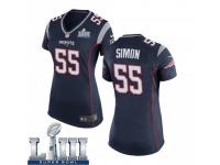 Game Women's John Simon New England Patriots Nike Team Color Super Bowl LIII Jersey - Navy Blue