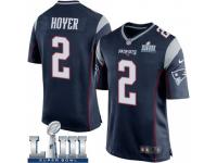 Game Youth Brian Hoyer New England Patriots Nike Team Color Super Bowl LIII Jersey - Navy Blue