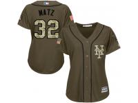 Green Authentic Steven Matz Women's Jersey #32 Salute to Service MLB New York Mets Majestic