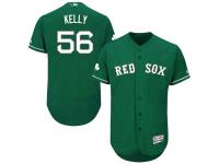 Green Celtic Joe Kelly Men #56 Majestic MLB Boston Red Sox Flexbase Collection Jersey