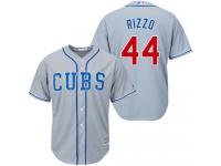 Grey Anthony Rizzo Women #44 Majestic MLB Chicago Cubs Cool Base Alternate Road Jersey