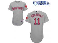 Grey Clay Buchholz Men #11 Majestic MLB Boston Red Sox Cool Base Road Jersey
