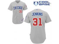 Grey Fergie Jenkins Men #31 Majestic MLB Chicago Cubs Cool Base Road Jersey