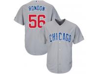 Grey Hector Rondon Men #56 Majestic MLB Chicago Cubs Cool Base Road Jersey