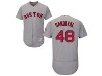 Grey Pablo Sandoval Men #48 Majestic MLB Boston Red Sox Flexbase Collection Jersey