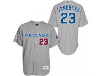 Grey Ryne Sandberg Men #23 Majestic MLB Chicago Cubs 1990 Turn Back The Clock Jersey