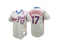 Grey Throwback Keith Hernandez Men #17 Mitchell And Ness MLB New York Mets Jersey