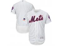 Independence Day Men New York Mets White 2017 Stars & Stripes Flex Base Team Jersey