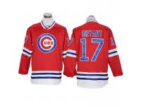 Kris Bryant #17 Chicago Cubs Red Long Sleeve Cool Base Jersey