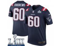 Legend Vapor Untouchable Men's David Andrews New England Patriots Nike Color Rush Super Bowl LIII Jersey - Navy
