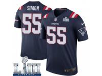 Legend Vapor Untouchable Men's John Simon New England Patriots Nike Color Rush Super Bowl LIII Jersey - Navy