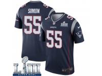 Legend Vapor Untouchable Youth John Simon New England Patriots Nike Super Bowl LIII Jersey - Navy