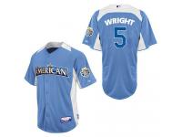 Light Blue David Wright Men #5 Majestic MLB New York Mets American League 2012 All-Star BP Jersey
