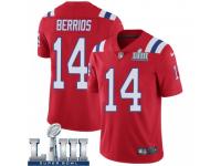 Limited Men's Braxton Berrios New England Patriots Nike Super Bowl LIII Vapor Untouchable Alternate Jersey - Red
