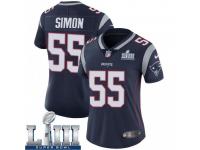 Limited Women's John Simon New England Patriots Nike Team Color Super Bowl LIII Vapor Untouchable Jersey - Navy