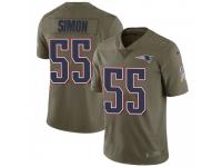 Limited Youth John Simon New England Patriots Nike 2017 Salute to Service Jersey - Green