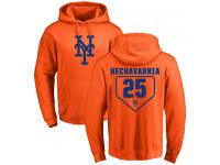 Men #25 Adeiny Hechavarria Orange Baseball - RBI New York Mets Pullover Hoodie