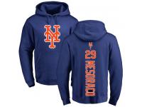 Men #29 Devin Mesoraco Royal Blue Baseball - Backer New York Mets Pullover Hoodie