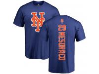 Men #29 Devin Mesoraco Royal Blue Baseball - Backer New York Mets T-Shirt
