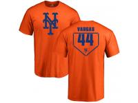 Men #44 Jason Vargas Orange Baseball - RBI New York Mets T-Shirt