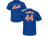 Men #44 Jason Vargas Royal Blue Baseball - Name & Number New York Mets T-Shirt
