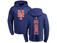 Men #85 Carlos Gomez Royal Blue Baseball - Backer New York Mets Pullover Hoodie