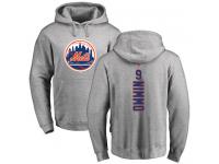 Men #9 Brandon Nimmo Ash Baseball - Backer New York Mets Pullover Hoodie