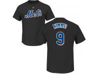 Men #9 Brandon Nimmo Black Baseball - Name & Number New York Mets T-Shirt