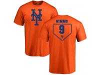 Men #9 Brandon Nimmo Orange Baseball - RBI New York Mets T-Shirt