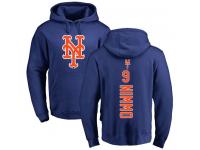 Men #9 Brandon Nimmo Royal Blue Baseball - Backer New York Mets Pullover Hoodie