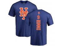 Men #9 Brandon Nimmo Royal Blue Baseball - Backer New York Mets T-Shirt