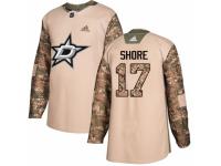 Men Adidas Dallas Stars #17 Devin Shore Camo Veterans Day Practice NHL Jersey