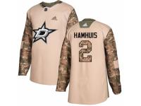 Men Adidas Dallas Stars #2 Dan Hamhuis Camo Veterans Day Practice NHL Jersey
