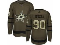 Men Adidas Dallas Stars #90 Jason Spezza Green Salute to Service NHL Jersey