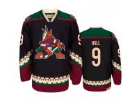 Men Arizona Coyotes Bobby Hull #9 Classic Throwback Black Jersey