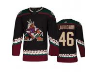 Men Arizona Coyotes Ilya Lyubushkin #46 Throwback Alternate Black Jersey