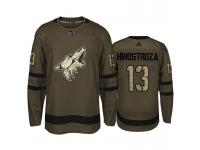 Men Arizona Coyotes Vinnie Hinostroza #13 Military Camo Jersey