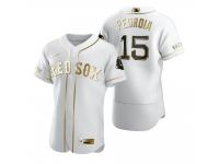 Men Boston Red Sox Dustin Pedroia Nike White Golden Edition Jersey