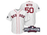 Men Boston Red Sox Mookie Betts #50 AL East Division Champions White 2016 Postseason Patch Cool Base Jersey