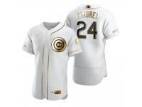 Men Chicago Cubs Craig Kimbrel Nike White Golden Edition Jersey