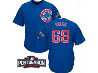 Men Chicago Cubs Jorge Soler #68 NL Central Division Champions Royal 2016 Postseason Patch Cool Base Jersey