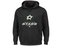 Men Dallas Stars Majestic Critical Victory VIII Pullover Hoodie - Black